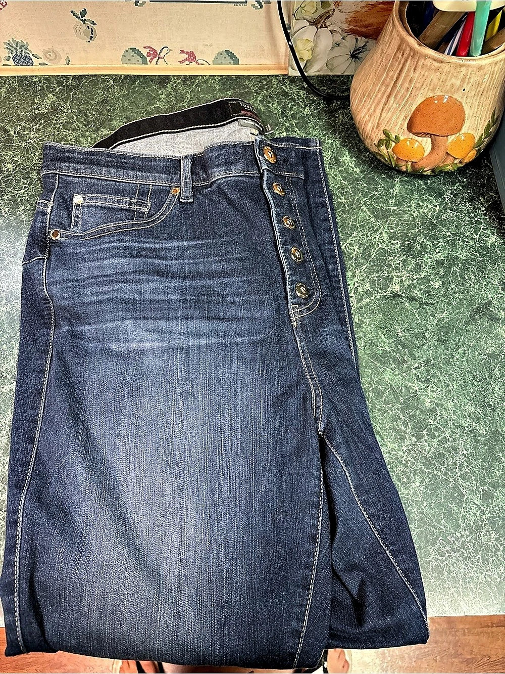 Torrid Premium Stretch Dark Wash Button Fly Skinny Jeans Women's Boot Cut Jeans